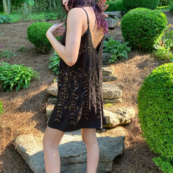 Free people beaded slip dress - Picture 2 of 4